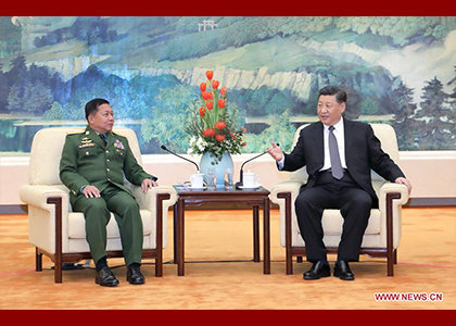 Xi Meets with Myanmar's Comm